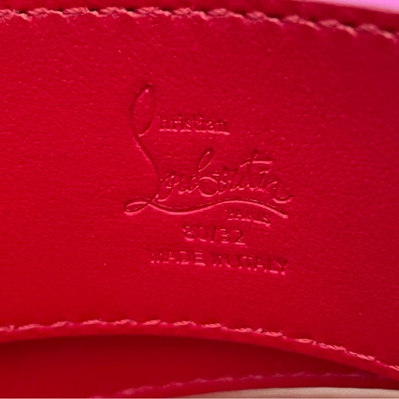 sold Christian Louboutin Carasky Leather Belt 80cm/32" - Poupidou (Pink) - Picture 8 of 11